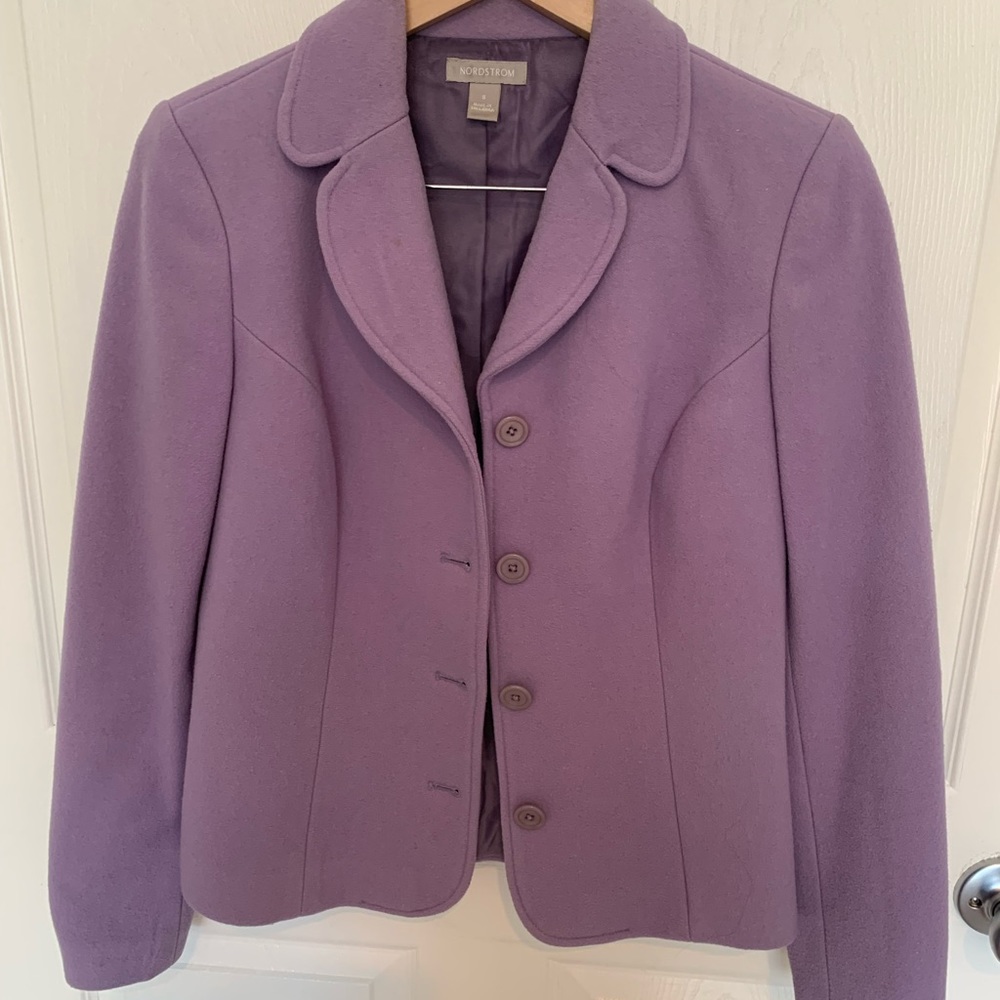 Lavender (Light Purple) Nordstrom Wool Cashmere Blazer Lined